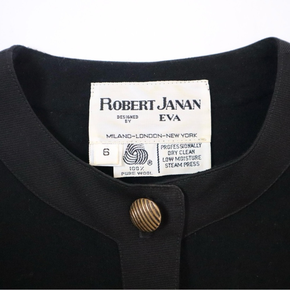 100% Wool Robert Jana Button Down Midi Dress - Picture 3 of 4